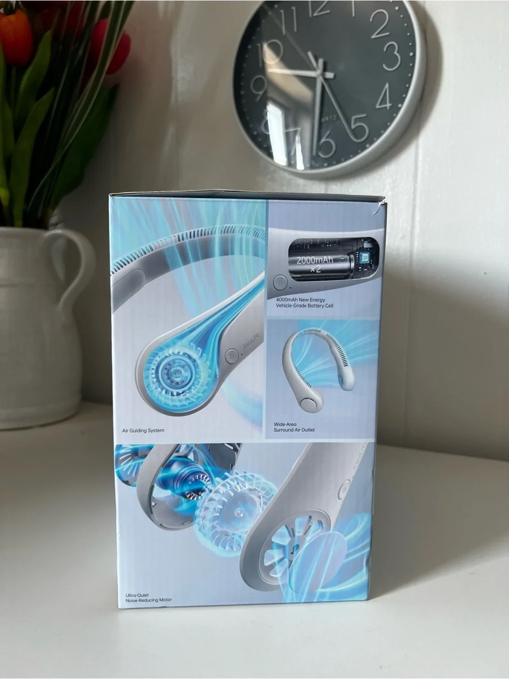 White Neck Fan 2pk - Portable Wearable Cooling